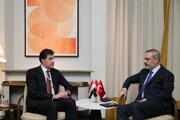 نێچیرڤان بارزانی و وەزیری دەرەوەی تورکیا کۆ بوونەوە